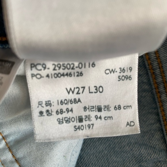 Levi’s 501 High Waisted Skinny Jeans Size 27 - Picture 4 of 4